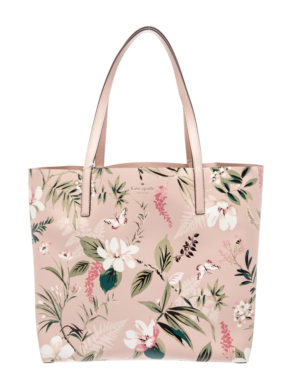 kate spade Pale Pink Floral Leather Tote